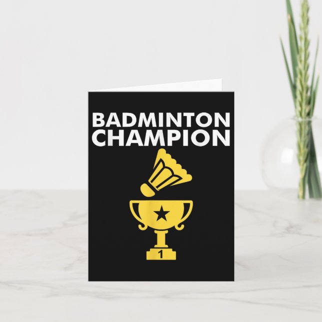 Badminton Champion Birdie Apparel Karte (Vorderseite)