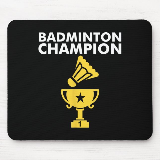 Badminton Champion Birdie Apparel Mousepad (Vorne)