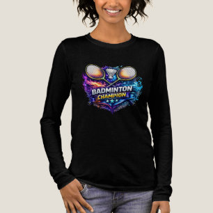 Badminton Champion Farbige Grafik Frauen Langarmsh Tri-Blend Shirt