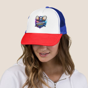 Badminton-Champion-Grafik-Schaumstoff-Truckerhut Truckerkappe