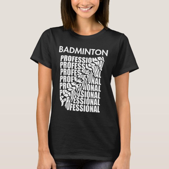 Badminton Champion Shuttle Racket Smash Turnier T-Shirt (Vorderseite)