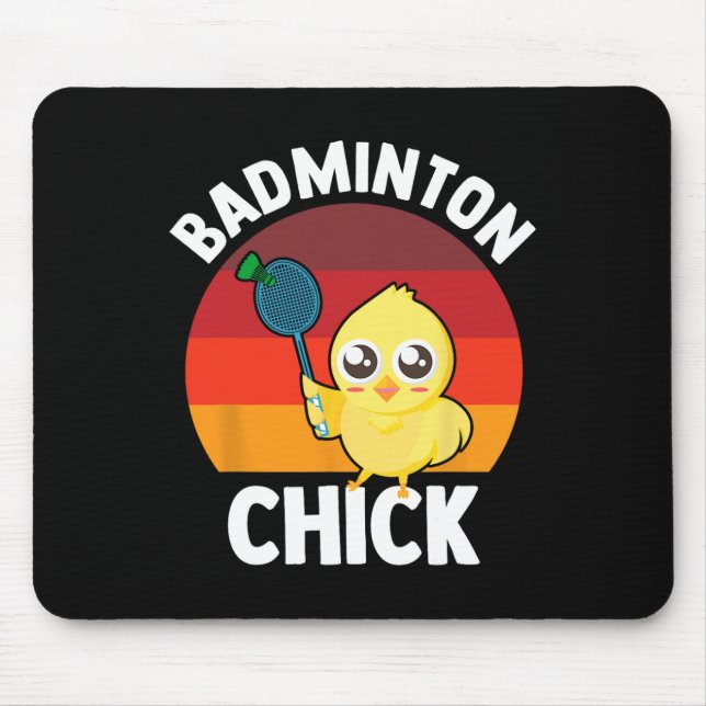 Badminton Chick Badminton Player Shuttle Sports Sm Mousepad (Vorne)