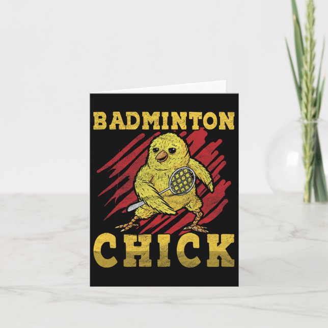 Badminton Chick Karte (Vorderseite)