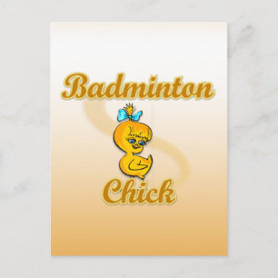 Badminton Chick Postkarte