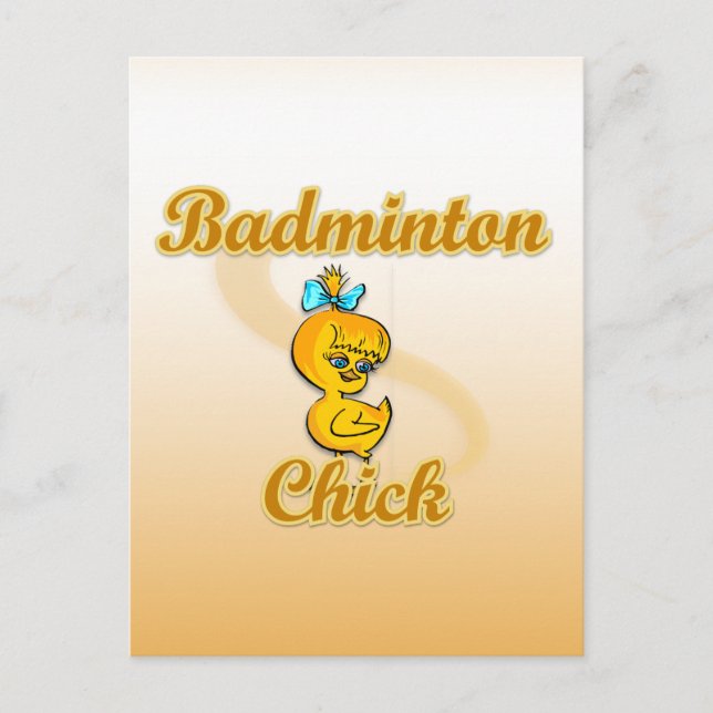 Badminton Chick Postkarte (Vorderseite)