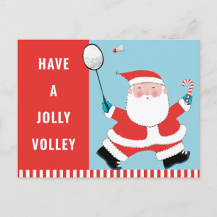 Badminton Christmas Feiertagspostkarte