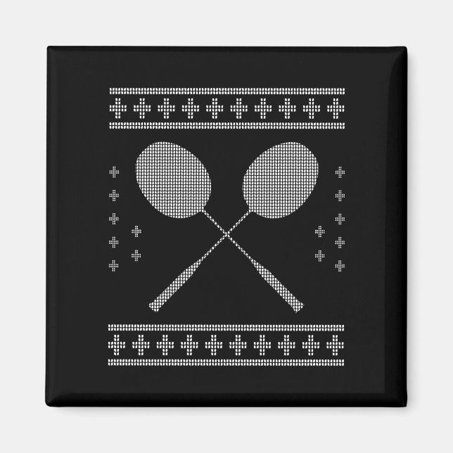 Badminton Christmas Magnet (Vorne)