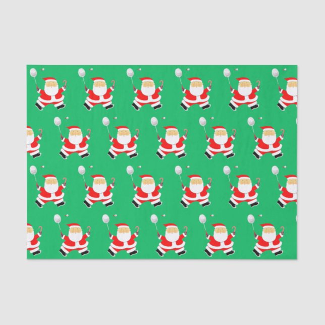 Badminton Christmas Tissue Paper Seidenpapier (Vorderseite)