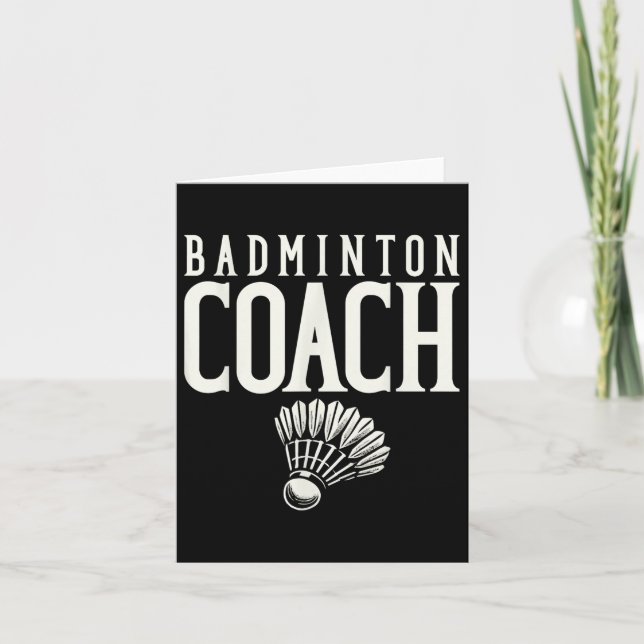 Badminton Coach Badminton Player Shuttle Karte (Vorderseite)