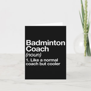 Badminton Coach Definition Sportbegeisterter Train Karte