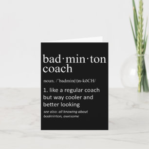 Badminton Coach Definition Sportbegeisterter Train Karte