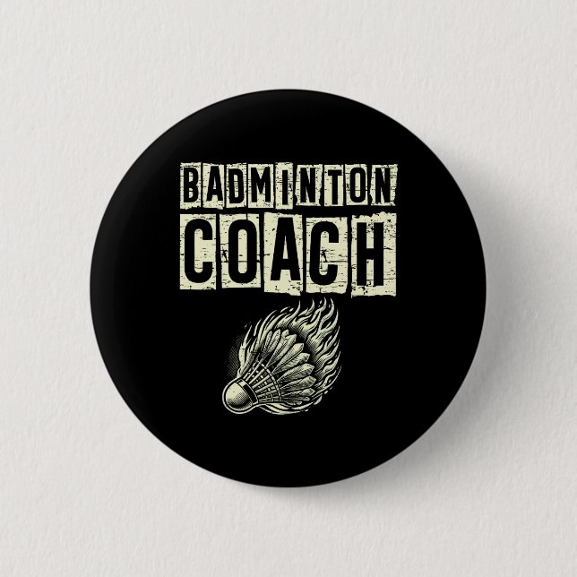 Badminton Coach Shuttle Racket Button (Vorderseite)