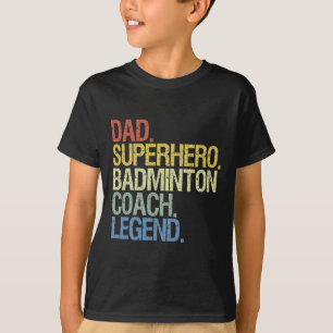 Badminton Coach Vater T-Shirt