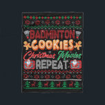 Badminton Cookies Christmas Movies Repeat Sweater  Fleecedecke<br><div class="desc">Badminton Cookies Christmas Movies Repeat Sweater Player</div>
