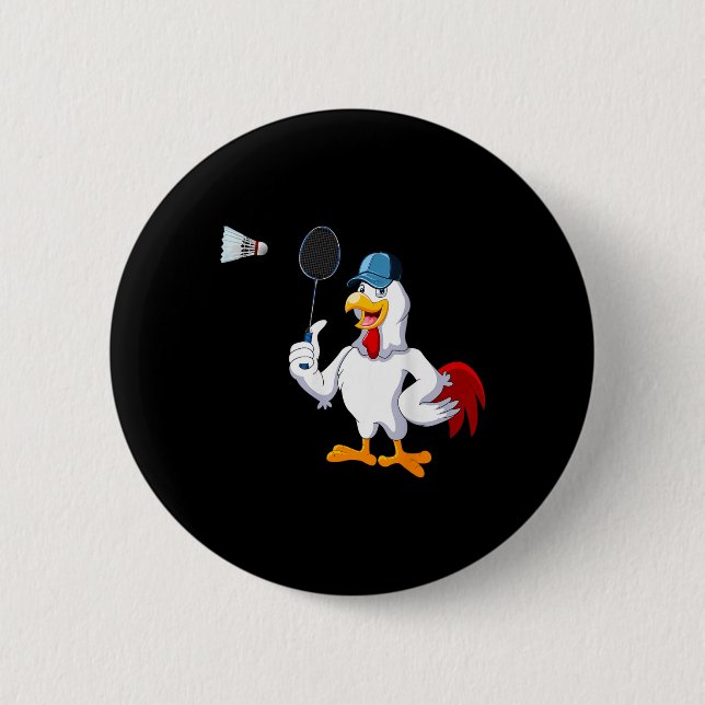 Badminton Costume Badminton Player Button (Vorderseite)