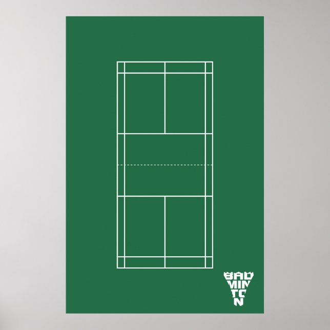 Badminton Court Poster (Vorne)