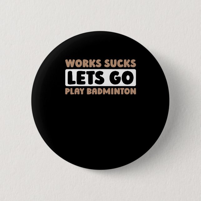 Badminton Court Racket Player - Racquet Team Shutt Button (Vorderseite)