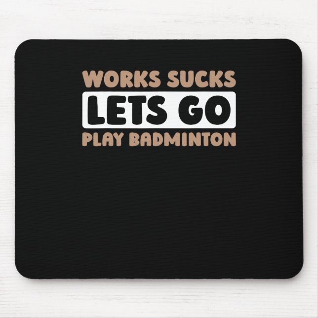 Badminton Court Racket Player - Racquet Team Shutt Mousepad (Vorne)