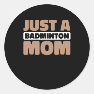 Badminton Court - Spielervermittlungsschiff nur ei Runder Aufkleber