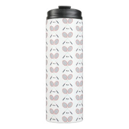 Badminton Custom Monogram Stainless Steel Thermosbecher