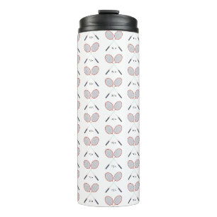 Badminton Custom Monogram Stainless Steel Thermosbecher