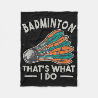 Badminton das, was ich tue Vintage Frauen Shuttle  Fleecedecke