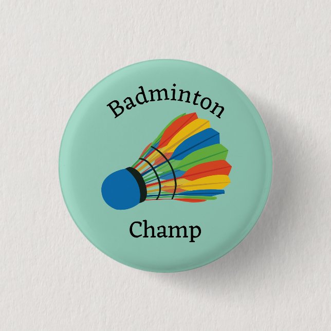 Badminton Design Button (Vorderseite)