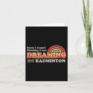 Badminton Design, das Hören und Träumen Karte
