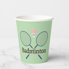 Badminton Design Pappbecher