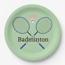 Badminton Design Pappteller