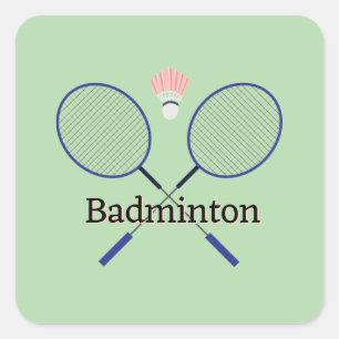 Badminton Design Quadratischer Aufkleber