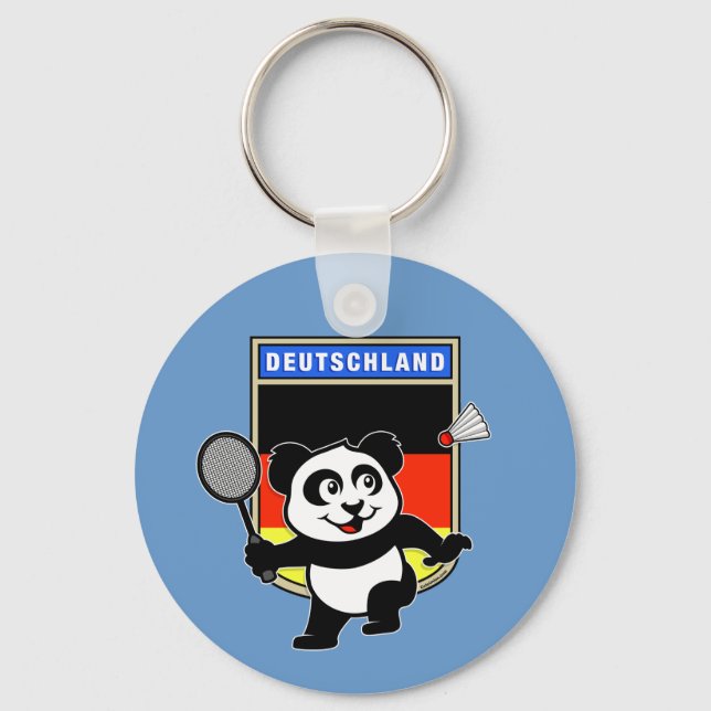 Badminton Deutschland Panda Schlüsselanhänger (Vorderseite)