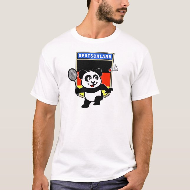 Badminton Deutschland Panda T-Shirt (Vorderseite)