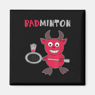 Badminton Devil Badminton Player Shuttle Sports Sm Magnet