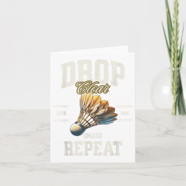 Badminton Drop Clear Smash Repeat Shuttle Karte (Vorderseite)