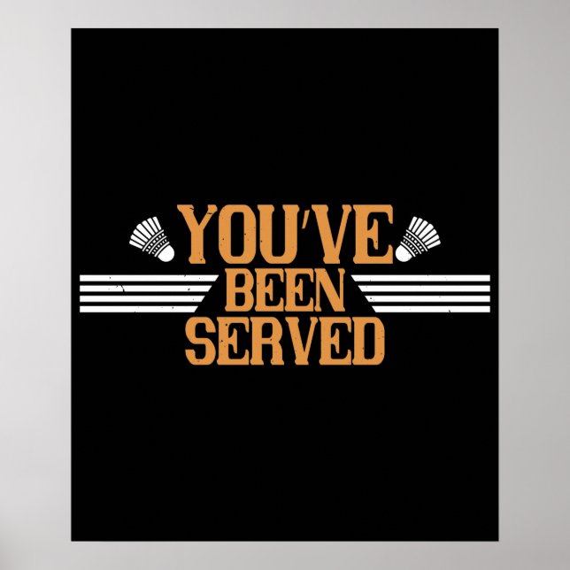 Badminton - Du bist serviert Poster (Vorne)