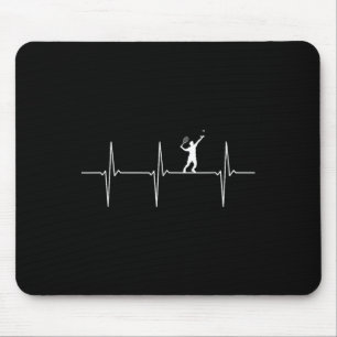 Badminton Ekg Herzschlag Shuttle-Pulsfrequenz Mousepad