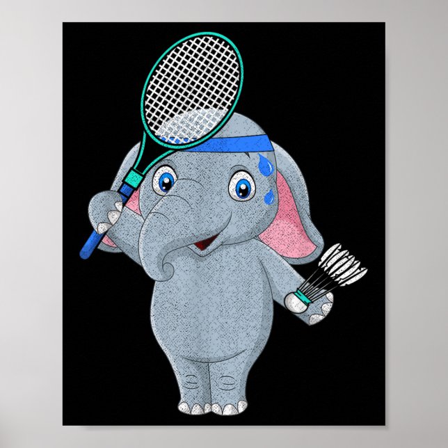 Badminton Elephant Poster (Vorne)