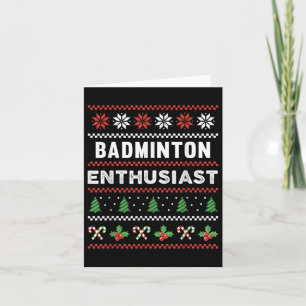 Badminton Enthusiast Pajamas Sweaters Geschenk Karte