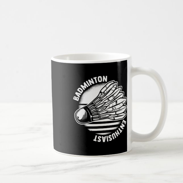 Badminton-Enthusiasten-Shuttle Badminton-Racket Kaffeetasse (Rechts)