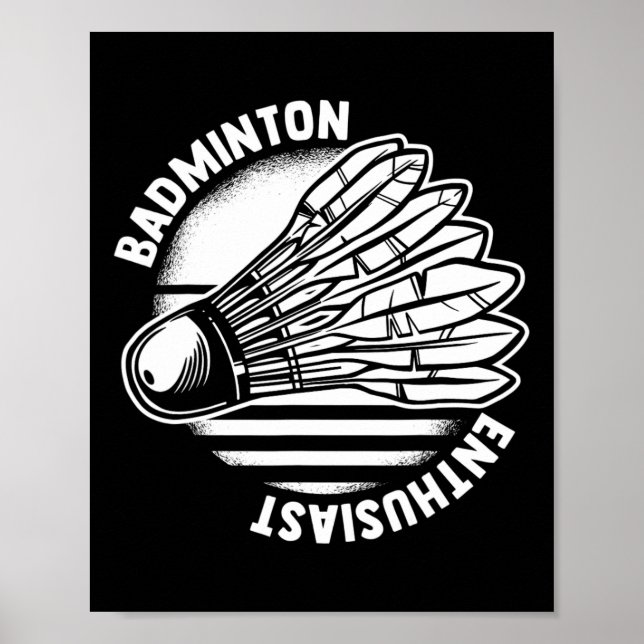 Badminton-Enthusiasten-Shuttle Badminton-Racket Poster (Vorne)