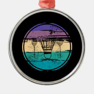 Badminton Equipment Design Ornament Aus Metall