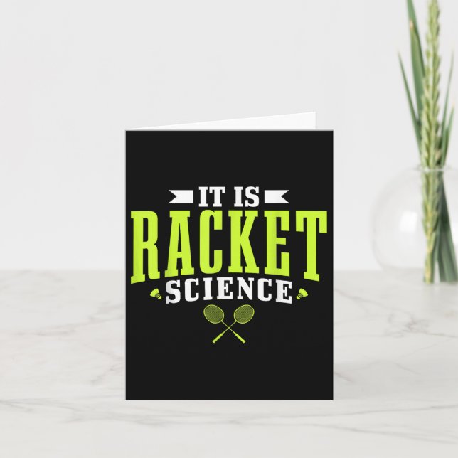 Badminton es ist Racket Science Men Funny Karte (Vorderseite)