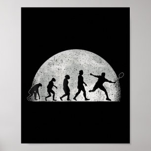 Badminton Evolution - Mond Badminton Spieler Poster