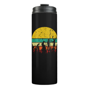 Badminton Evolution Retro Badminton Player Thermosbecher