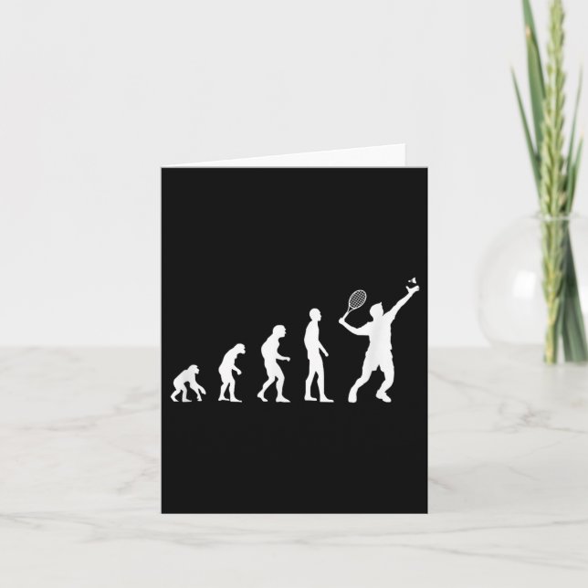 Badminton Evolution Shuttle Funny Karte (Vorderseite)