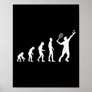 Badminton Evolution Shuttle Funny Poster