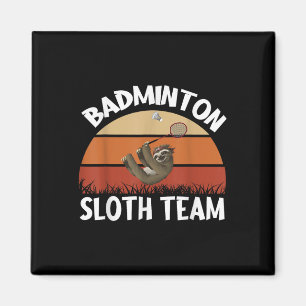 Badminton-Faultier-Team-Design für Badminton-Spiel Magnet