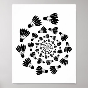 Badminton Federball Liebes Team Spieler Trainer Poster