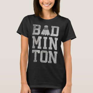 Badminton Federball Shuttle Badminton Spieler Und  T-Shirt
